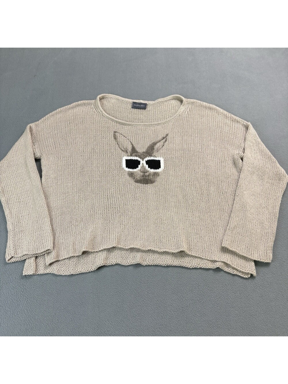 Wooden Ships Donkey Knit Sweater Women’s Size M/L Beige